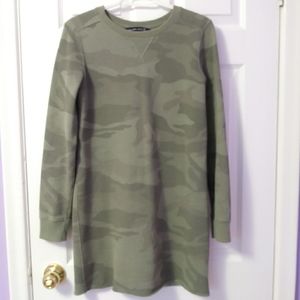 Abercrombie&Fitch camo fleece sweatshirt dress, XS